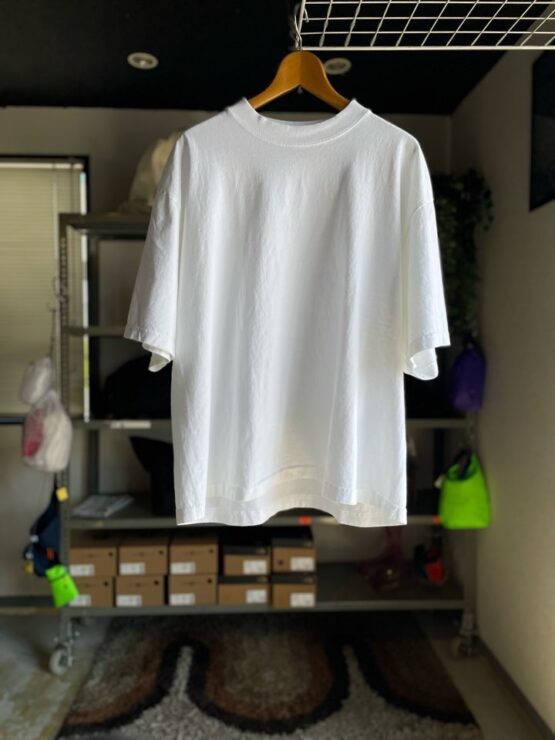 【Men's】THE HOMMARGE EFFORT | ザ・オマージュ　Mockneck Dropshoulder Tee - WHITE