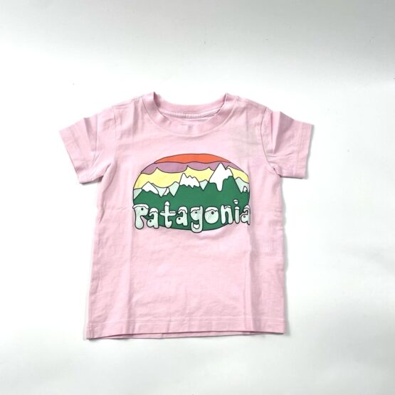 【Kid's】patagonia | パタゴニア　Baby Fitz Roy Flurries T-Shirt - PEACEFULL PINK [60382]