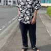 【Unisex】SUNNY SPORTS | サニースポーツ　Printed Box Shirt - WHITE × BLACK - 画像 (8)