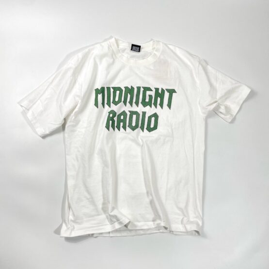 【Unisex】SCREEN STARS | スクリーンスターズ　Washed & Dyed Tee "MIDNIGHT RADIO"- WHITE