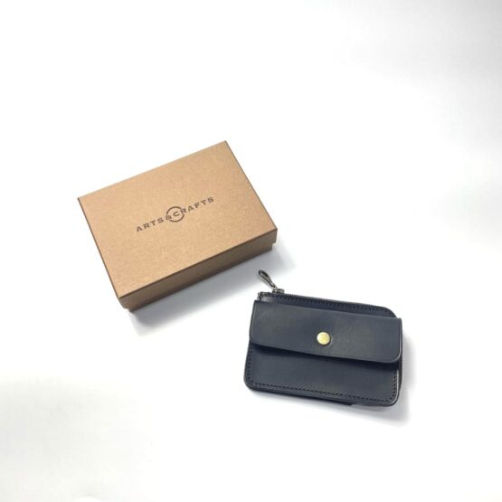 【Unisex】ARTS & CRAFTS | アーツアンドクラフツ　《ELBAMATT ACC》Compact Twin Purse - BLACK