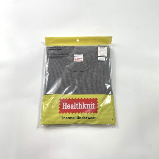 【Ladies】Healthknit | ヘルスニット　Basic Waffle Crewneck S/S Tee - CHARCOAL [602S_SOLID]