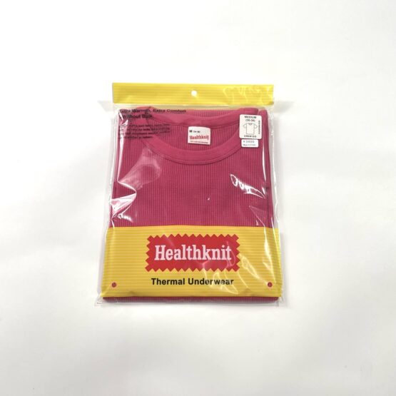【Ladies】Healthknit | ヘルスニット　Basic Waffle Crewneck S/S Tee - MAGENTA [602S_SOLID]