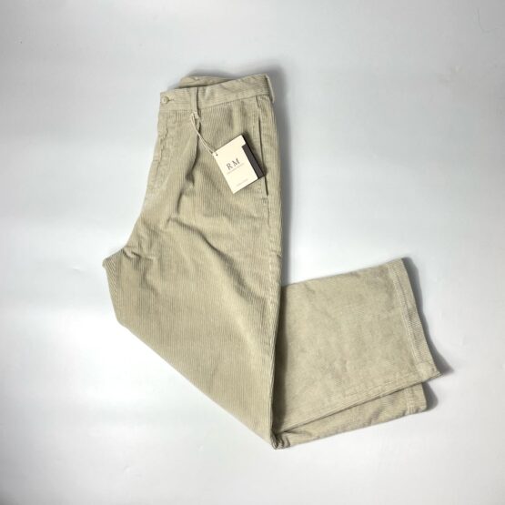 RICCARDO METHA | リカルドメッサ　1Tuck Wide Pants 8Walle Couduroy - BEIGE