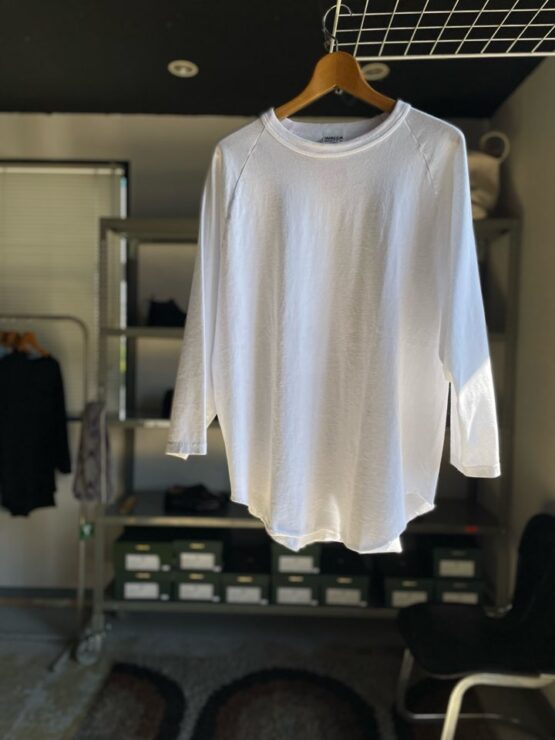【Unisex】WALLA WALLA SPORT | ワラワラスポーツ　3/4 Baseball Tee - WHITE