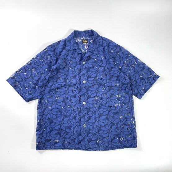 【Unisex】NEEDLES | ニードルズ　Cabana Shirt [C/Pe/R Lace Cloth / FLOWER] - NAVY [MR252]