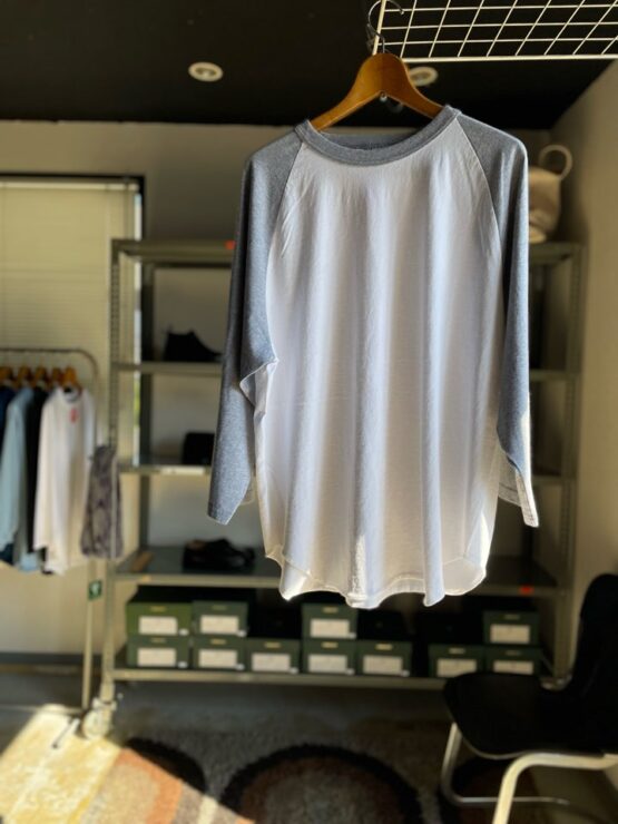 【Unisex】WALLA WALLA SPORT | ワラワラスポーツ　3/4 Baseball Tee 2 Tone - WHITE / MOCK TWIST