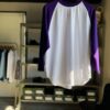【Unisex】WALLA WALLA SPORT | ワラワラスポーツ　3/4 Baseball Tee 2 Tone - WHITE / PURPLE - 画像 (2)