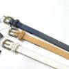 【Unisex】ANGLO | アングロ　Narrow Leather Belt - WHITE - 画像 (7)
