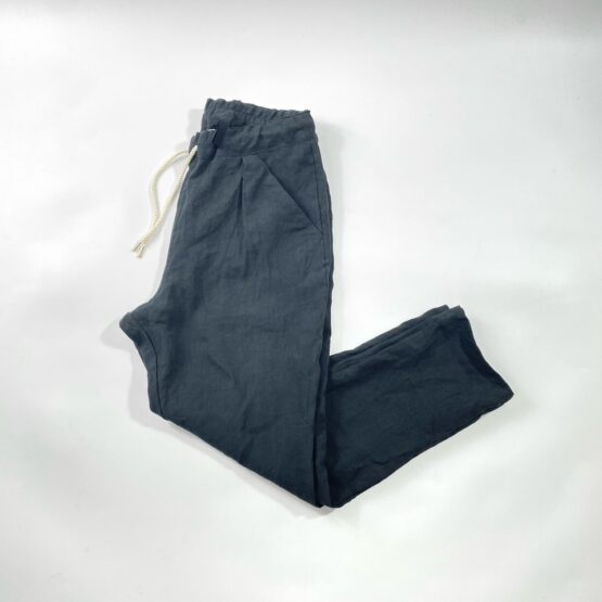 【Men's】Re made in tokyo japan | アールイーメイドイントーキョージャパン　French Linen Tuck Pants - BLACK