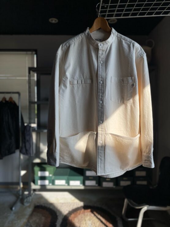 【Men's】free rage | フリーレイジ　"10oz DENIM" PLAY WORK No Collar Jacket - ECRU