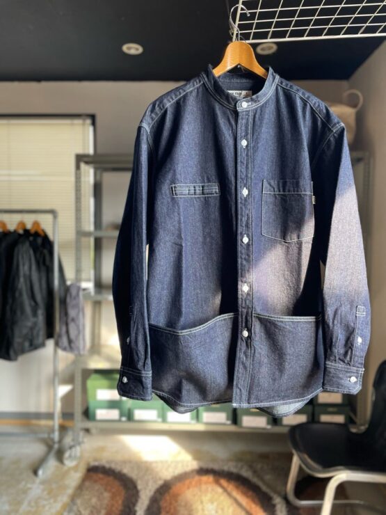 【Men's】free rage | フリーレイジ　"10oz DENIM" PLAY WORK No Collar Jacket - INDIGO