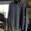 【Men's】*A VONTADE | アボンタージ　Big Waffle Drivers Zip Cardigan - INK [VTD-0601-CS] - 画像 (2)