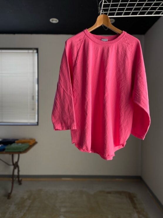 【Unisex】WALLA WALLA SPORT | ワラワラスポーツ　3/4 Baseball Tee - MAGENTA