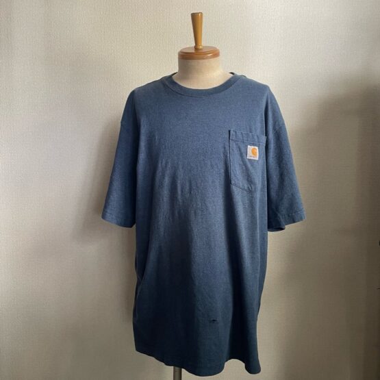 【USED】carhartt　Pocket T-Shirt - NAVY