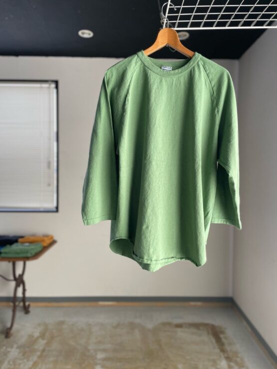 【Unisex】WALLA WALLA SPORT | ワラワラスポーツ　3/4 Baseball Tee - GRASS GREEN