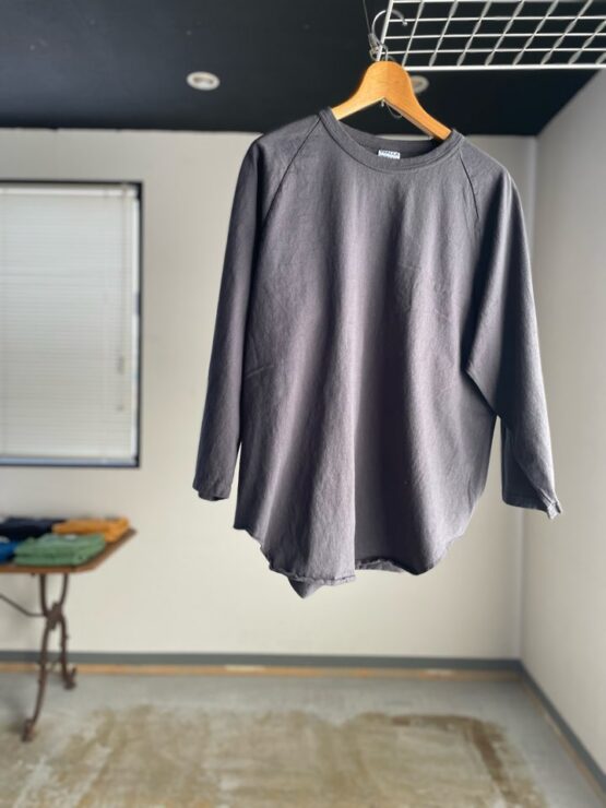 【Unisex】WALLA WALLA SPORT | ワラワラスポーツ　3/4 Baseball Tee - USED BLACK