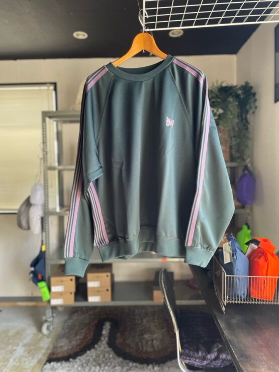 【Unisex】NEEDLES | ニードルズ　Track Crew Neck Shirt - GREEN