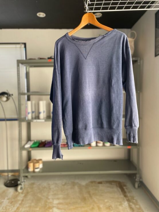 【USED】Unknown　CREW NECK BORO SEWAT SHIRT - NAVY