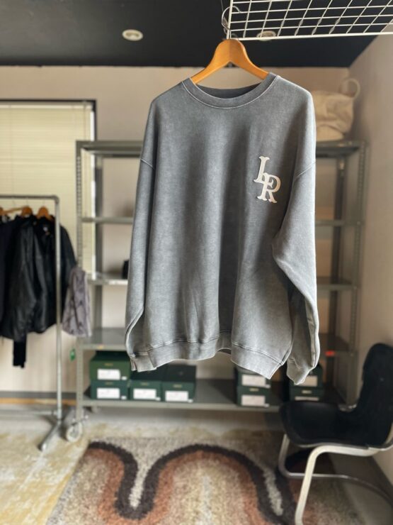 【Unisex】SCREEN STARS | スクリーンスターズ　Felt print Crew Neck Sweat - CHARCOAL