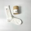 【Unisex】decka Quality Socks | デカ クオリティーソックス　Cased Heavyweight Plain Socks - WHITE - 画像 (2)