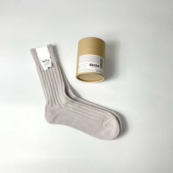 【Unisex】decka Quality Socks | デカ クオリティーソックス　Cased Heavyweight Plain Socks - SILVER
