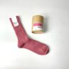 【Unisex】decka Quality Socks | デカ クオリティーソックス　Cased Heavyweight Plain Socks - FLAMINGO - 画像 (2)