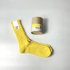 【Unisex】decka Quality Socks | デカ クオリティーソックス　Cased Heavyweight Plain Socks - NEON YELLOW - 画像 (2)