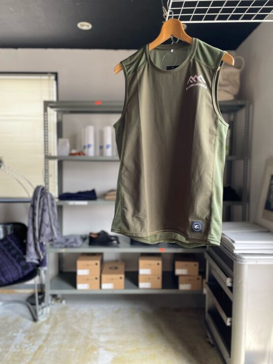【Unisex】FRANK&MORRIS | フランクアンドモリス　F&M Mesh Sleeveless - KH カーキ [FM-012]