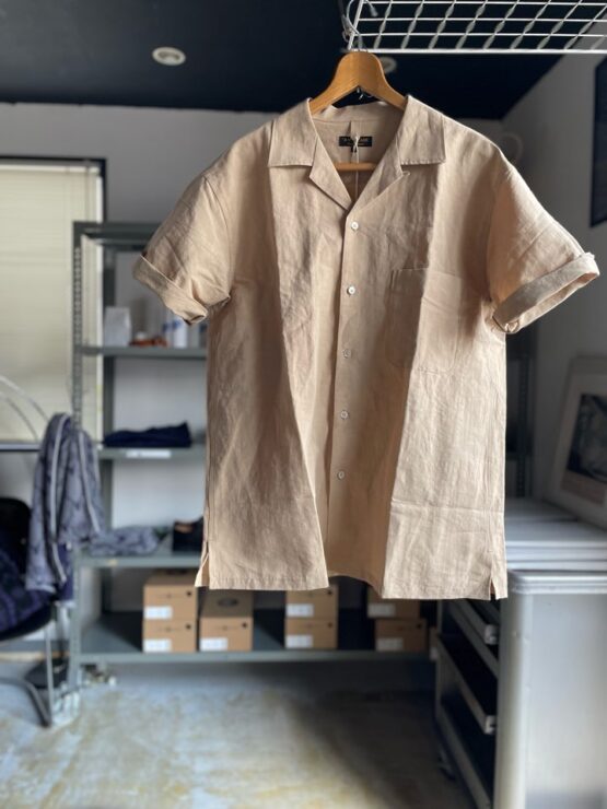 【Men's】*A VONTADE | アボンタージ　Relaxed Open Collar Shirts - BEIGE