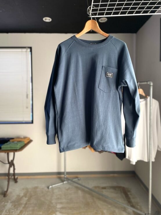 【Men's】BIG MIKE | ビッグマイク　10oz Sunglasses 3 Pocket Long Sleeve Tee - L.NAVY