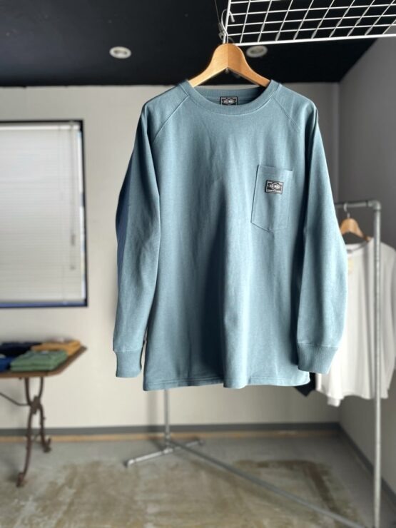 【Men's】BIG MIKE | ビッグマイク　10oz Sunglasses 3 Pocket Long Sleeve Tee - M.GREY