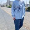 【Unisex】ザ・ベスト | The Best　Organic Cotton Long Sleeve Tee - SAX BLUE - 画像 (2)