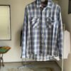 【Men's】BIG MIKE | ビッグマイク　Rayon Mix Ombre Check Shirts - BLUE × WHITE - 画像 (6)