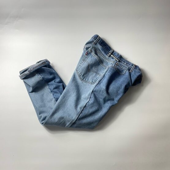 【Unisex】MADE by sunny side up. | メイド バイ サニーサイドアップ　Remake 05 2for1 Denim Pants - SIZE 4 [2022SS] E