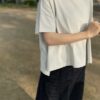 【Ladies】Healthknit | ヘルスニット　American Fabric Squar S/S T-Shirt - LIGHT GRAY - 画像 (3)