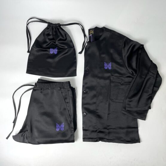 NEEDLES | ニードルズ　PAJAMA SET [Poly Sateen] - BLACK [MR267]