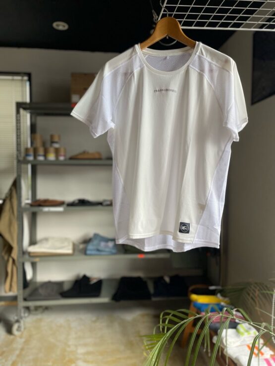 【Unisex】FRANK&MORRIS | フランクアンドモリス　F&M Round Mesh TEE - WH ホワイト [FM-017]