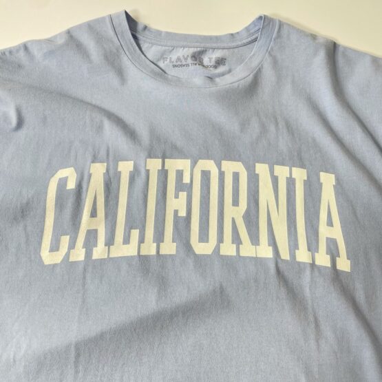 【Ladies】FLAVOR TEE | フレーバーティー　Print Big Tee〔CALIFORNIA〕- BUTTERFLY PEA [23103B05BTP]