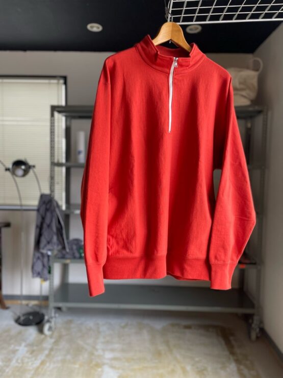 【Men's】*A VONTADE | アボンタージ　Half Zip Stand Collar Sweat - SCARLET