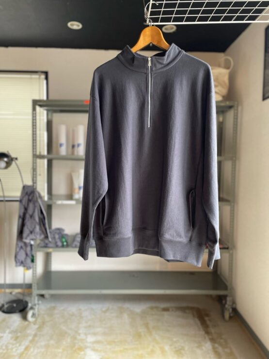 【Men's】*A VONTADE | アボンタージ　Half Zip Stand Collar Sweat - INK