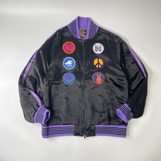 【Men's】NEEDLES | ニードルズ　Award Jacket  [ACETATE SATEEN] - BLACK [MR195]