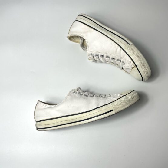 【USED】CONVERSE | コンバース　All Star Leather Lo-Cut 90's Made In USA - WHITE