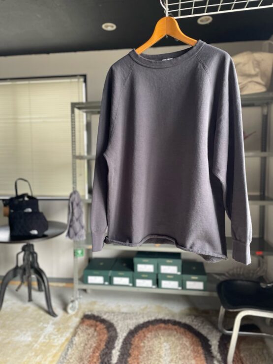 【Unisex】WALLA WALLA SPORT | ワラワラスポーツ　13oz Crew Sweat Shirt  - USED BLACK