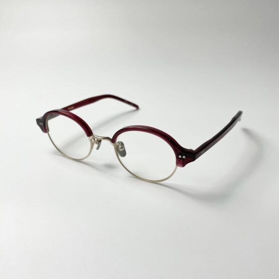 【Unisex】kearny eyewear | カーニーアイウェア　Nupuri - BURGUNDY × GOLD / Clear Lens [19008]