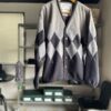 【Men's】BURLAP OUTFITTER | バーラップアウトフィッター　Argyle Fleece Cardigan - GREY / BLACK - 画像 (2)