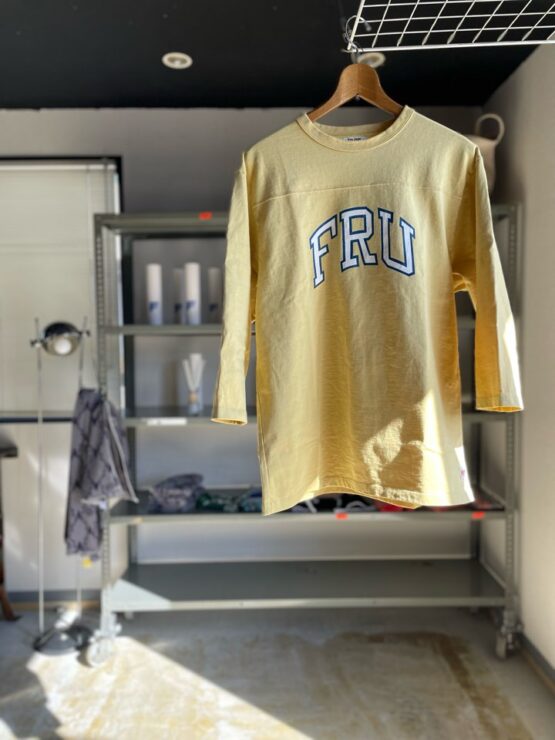 【Unisex】free rage | フリーレイジ　Heavyweight Football Tee 『FRU』 - YELLOW