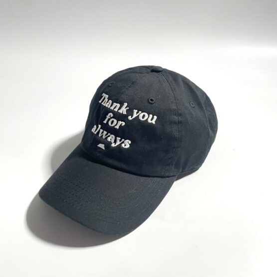 【Unisex】melple | メイプル　 melple×SALVAGE PUBLIC Thank you CAP - BLACK