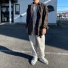 【Unisex】Rebuild by Needles | リビルドバイニードルズ　Flannel Shirt  7Cut Wide Sht / Over Dye - BROWN Ⅰ - 画像 (2)