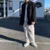 【Unisex】Rebuild by Needles | リビルドバイニードルズ　Flannel Shirt  7Cut Wide Sht / Over Dye - BLACK Ⅰ - 画像 (2)